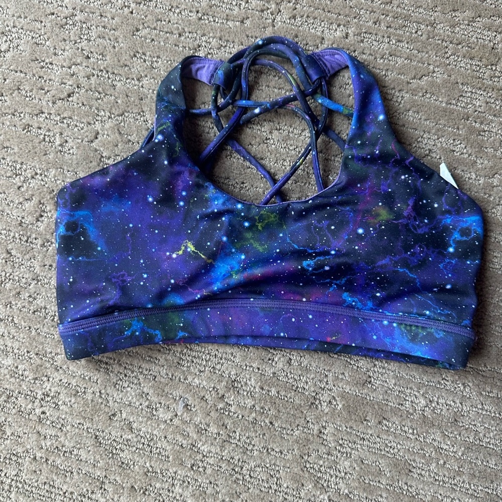 Constantly Varied Gear Galaxy Sports Bra - Purple and Blue MEDIUM